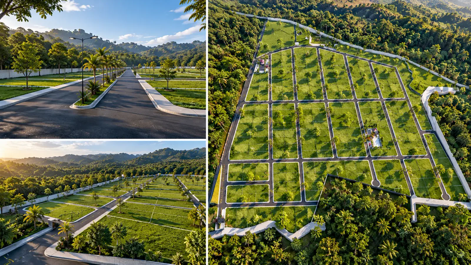 Render de vista aérea del conjunto residencial Rivera Verde Residences